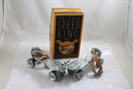 Antique Hustler Speed King Roller Skates