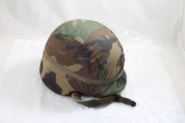 Gulf War M-3 Helmet Gentex Corp w/ Camo Cover