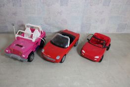 Barbie Doll Car, Jeep Wrangler, Thunderbird Car