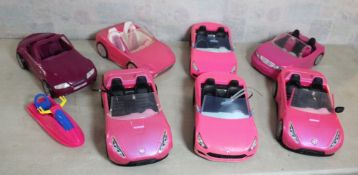 7 Barbie Convertibles & Jet Ski
