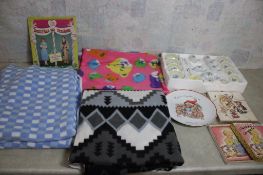 3 Pieces Fleece Material, Child Tea Set, 2 Puzzles