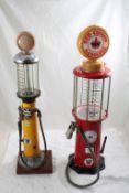 Red Crown & White Flash Gasoline Pump Decanters