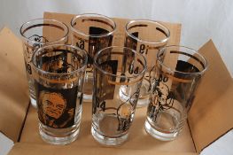 6 Barry Goldwater '64 Presidential Candidate Glass