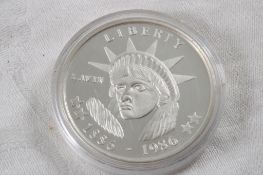 1986 Liberty 1 Troy Oz .999 Silver Round