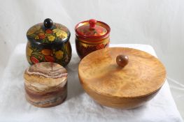 Russian Enamel & Other Dresser/Vanity Boxes/Jars