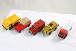 5 Matchbox Lesney England Vehicles