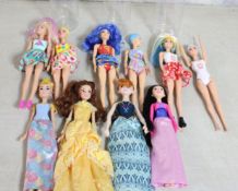 6 Barbie Dolls in Containers 4 Disney Princesses