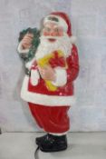 '52 Noma Electric Flatback Blow Mold Plastic Santa