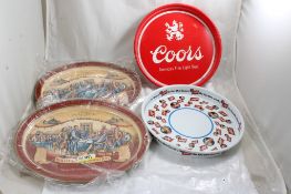 3 Beer Trays -Coors, Schlitz & Miller