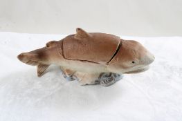 Bisque Germany Shark with Bathing Beauty Figurine