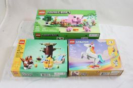3 LEGO Sets Sealed in Box #31140, #40709, #21268