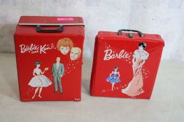 2 Ponytail Barbie Cases with Modern Dolls