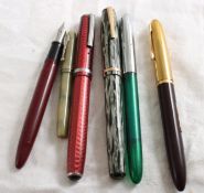 6 Fountain Pens 2 with 14K Gold Plated Nibs