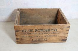 Atlas Powder Company Wood Crate Box 50 Pounds