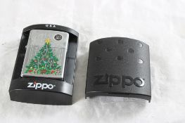 1994 Chrome Christmas Tree Star Zippo Lighter NIB