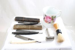 Shaving Straight Razors, Safety Razor, Mug, Brush