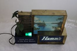 Hamm's Beer Bar Back Light Up Sign WORKS
