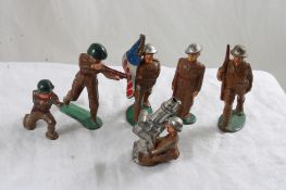 6 Barclay Manoil Lead Soldiers