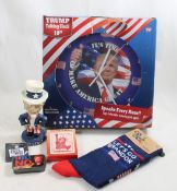 Trump Clock, Hillary Cards & Political Items