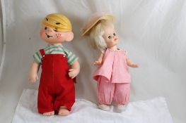 1958 Vinyl Dennis the Menace Doll & Other Doll