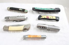 6 Folding Knives by Various Makers