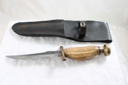 Case Fixed Blade Antler Scales Handmade Knife
