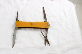 Zane Grey Etched KABAR Fly Fisherman Folding Knife