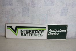 Interstate Batteries Metal Sign 30