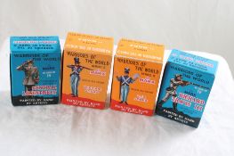 4 Marx Warriors of the World In Original Boxes