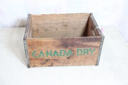 Canada Dry Soda Wood Crate w/Metal Edges
