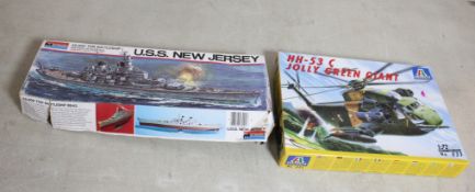 Jolly Green Giant & USS New Jersey Model Kits