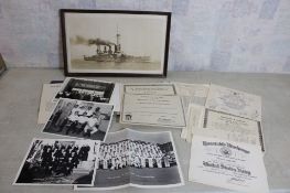 USS Vermont BB-20 Battleship B&W Photograph+