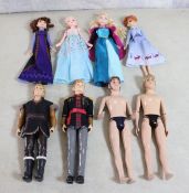 8 Frozen Disney Movie Character Dolls Mattel