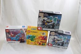 4 Sealed LEGO Sets- Marvel, Disney, CL=lassic