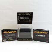 3 Star Wars Master Replica Miniature Lightsabers