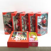 7 Mattel Coca Cola Themed Barbie Dolls