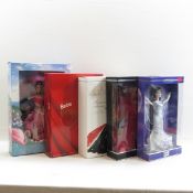 5 Mattel Specialty Boxed Barbie Dolls