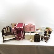 Vintage Plastic Canvas Hand Crafted Doll Furniture