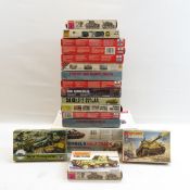18 Military Vehicle Plastic Model Kits Tanks More