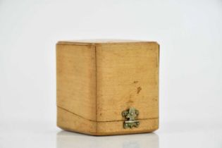 FABERGE, BOND STREET LONDON; a holly wood jewellery box with silk lining. Condition Report: Height