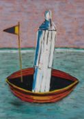 Gil Schlesinger (25. März 1931 - 25. März 2024) o.T., 1984, Acryl auf Pappe