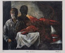 Jürgen Wenzel (1950 - 8. Dezember 2023) Pittore anonimo, 2022, Mischtechnik