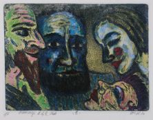 Jürgen Wenzel (1950 - 8. Dezember 2023) Hommage K.G.B./Nolde, 2021, Mischtechnik