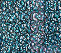 Gil Schlesinger (25. März 1931 - 25. März 2024) Konvolut Schablonenbilder, 1998, 1998, Dispersion au