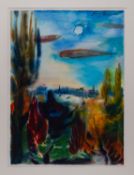 Hermann Naumann (* 14. Februar 1930) o.T., 1988, Aquarell