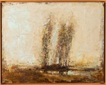 Anton Paul Kammerer (17. Juli 1954 - 29. Dezember 2021) Pappeln im Herbst, 2012, Öl auf Hartfaser