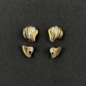 Zwei Paar Ohrstecker, je 333/8k Gelbgold (getestet, Ohrmuttern punziert), Gesamtgewicht 2,23g, Größ