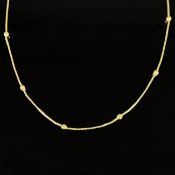 Venezianerkette mit Kugelelementen, 333/8k Gelbgold (punziert), Gesamtgewicht 8,9g, Ringverschluss,