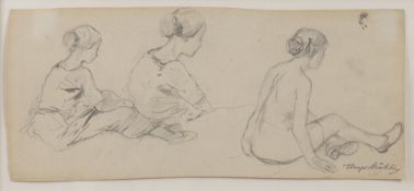 Mühlig, Hugo (1854-1929): 10 Zeichnungen / Aquarelle