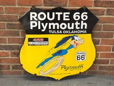 Plymouth Road Runner Enamel Shield Sign